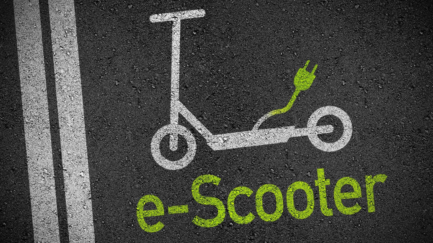 Image of an e-scooter sign
